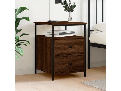 vidaXL Nočný stolík hnedý dub 44x45x60 cm kompozitné drevo