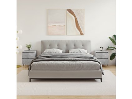 vidaXL Nočné stolíky 2 ks betónové sivé 40x35x50 cm kompozitné drevo