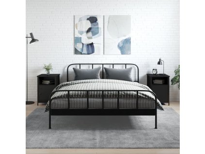 vidaXL Nočné stolíky 2 ks čierne 40x42x60 cm kompozitné drevo
