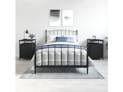 vidaXL Nočné stolíky 2 ks čierne 40x42x60 cm kompozitné drevo