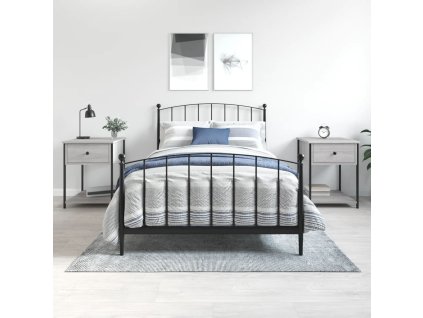 vidaXL Nočné stolíky 2 ks sivý dub sonoma 44x45x58 cm kompozitné drevo