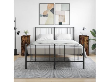 vidaXL Nočné stolíky 2 ks dymový dub 32x42x80 cm kompozitné drevo