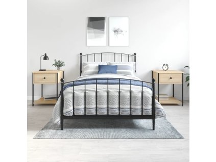 vidaXL Nočné stolíky 2 ks dub sonoma 44x45x58 cm kompozitné drevo