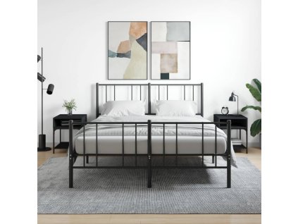 vidaXL Nočné stolíky 2 ks čierne 40x41x50 cm kompozitné drevo