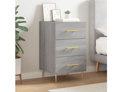 vidaXL Nočný stolík sivý sonoma 40x40x66 cm kompozitné drevo