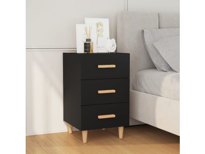 vidaXL Nočný stolík čierny 40x40x66 cm kompozitné drevo