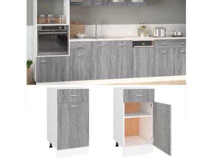 vidaXL Zásuvková skrinka “Lyon” sivý dub sonoma 40x46x81,5cm