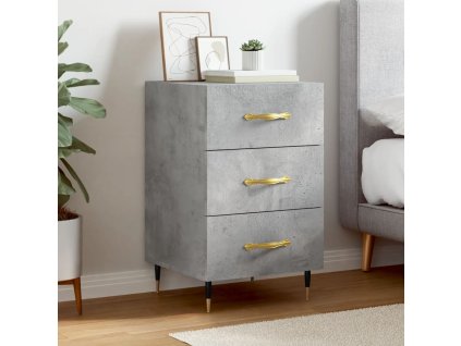 vidaXL Nočný stolík betónovo sivý 40x40x66 cm kompozitné drevo