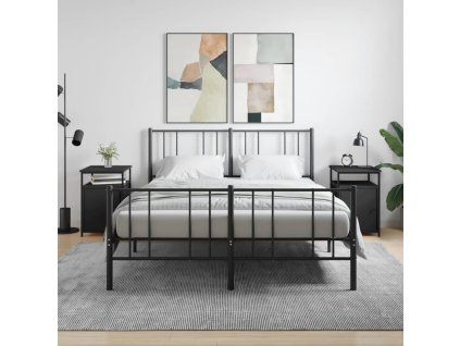 vidaXL Nočné stolíky 2 ks čierne 40x42x60 cm kompozitné drevo