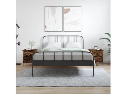 vidaXL Nočné stolíky 2 ks, tmavý dub 40x42x50 cm, kompozitné drevo