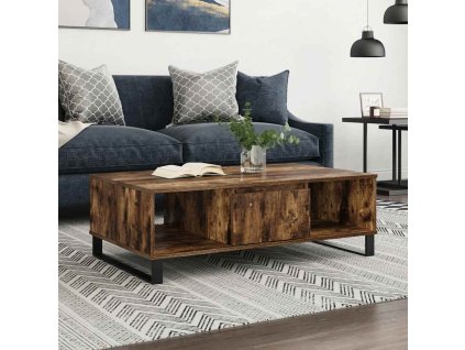 vidaXL Konferenčný stolík dymový dub 104x60x35 cm kompozitné drevo