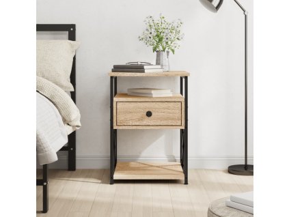 vidaXL Nočný stolík dub sonoma 40x42x55 cm kompozitné drevo