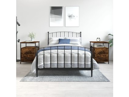 vidaXL Nočné stolíky 2 ks dymový dub 44x45x60 cm kompozitné drevo