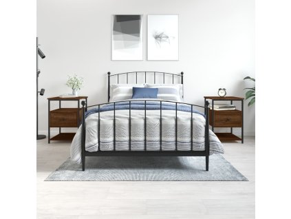 vidaXL Nočné stolíky 2 ks hnedý dub 40x42x56 cm, kompozitné drevo