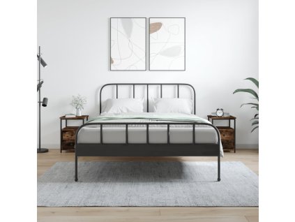 vidaXL Nočné stolíky 2 ks dymový dub 34x35,5x50 cm kompozitné drevo