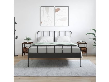 vidaXL Nočné stolíky 2 ks dymový dub 34x36x50 cm kompozitné drevo