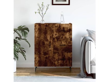 vidaXL Komoda dymový dub 69,5x34x90 cm kompozitné drevo