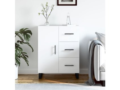 vidaXL Komoda biela 69,5x34x90 cm kompozitné drevo