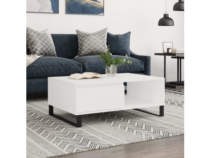 vidaXL Konferenčný stolík biely 90x60x35 cm kompozitné drevo