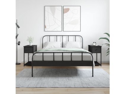 vidaXL Nočné stolíky 2 ks čierne 30x60x60 cm kompozitné drevo