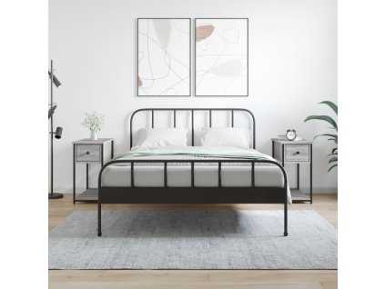 vidaXL Nočné stolíky 2 ks sivý dub sonoma 30x60x60 cm kompozitné drevo