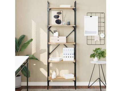 vidaXL Knižnica 5-poschodová dub sonoma 56x31,5x174cm kompozitné drevo