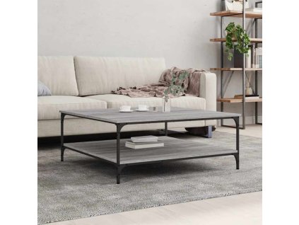 vidaXL Konferenčný stolík sivý sonoma 100x100x40 kompozitné drevo