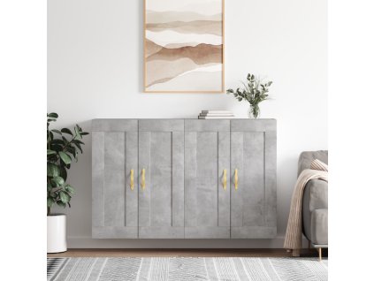 vidaXL Nástenné skrinky 2 ks betónové sivé kompozitné drevo