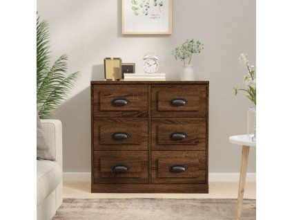 vidaXL Komoda hnedý dub 70x35,5x67,5 cm spracované drevo