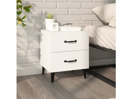 vidaXL Nočný stolík biely 40x35x47,5 cm