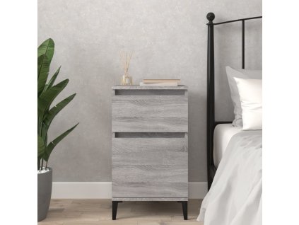 vidaXL Nočný stolík sivý sonoma 40x35x70 cm