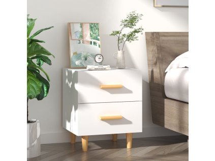 vidaXL Nočný stolík biely 40x35x47,5 cm