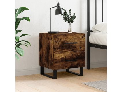 vidaXL Nočný stolík dymový dub 40x35x47,5 cm kompozitné drevo