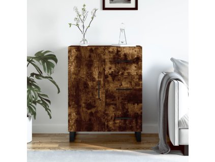vidaXL Komoda dymový dub 69,5x34x90 cm kompozitné drevo
