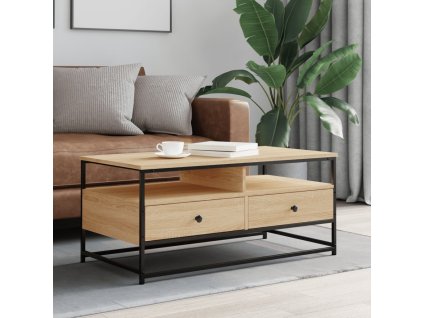 vidaXL Konferenčný stolík dub sonoma 100x51x45 cm kompozitné drevo