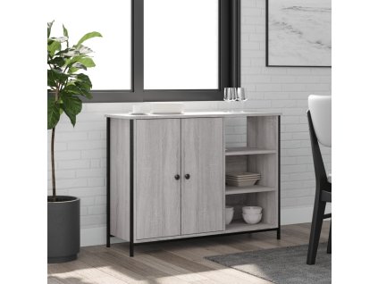 vidaXL Komoda sivá sonoma 100x33x75 cm kompozitné drevo