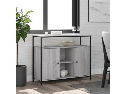 vidaXL Komoda sivá sonoma 100x35x80 cm kompozitné drevo