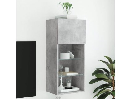 vidaXL TV skrinka s LED svetlami betónovo sivá 40,5x30x90 cm