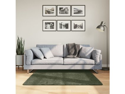 vidaXL Koberec HUARTE krátky vlas mäkký umývateľný zelený 120x120 cm