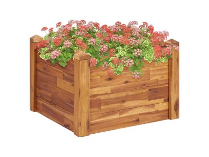 vidaXL Vyvýšený záhradný záhon 60x60x44 cm, akáciový masív