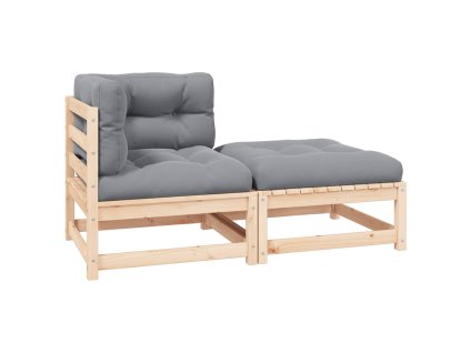 vidaXL 2-dielna záhradná sedacia súprava s podložkami borovicový masív