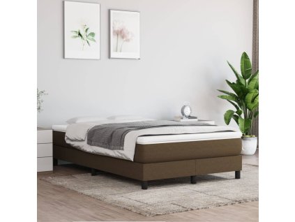 vidaXL Posteľ bez matraca tmavohnedá 120x200 cm látka
