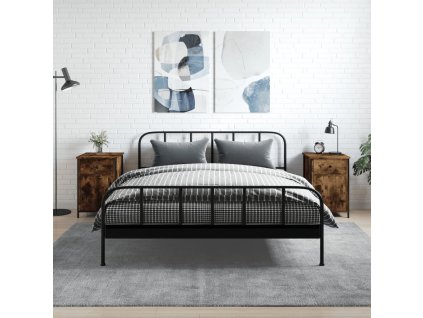 vidaXL Nočné stolíky 2 ks dymový dub 40x42x60 cm kompozitné drevo