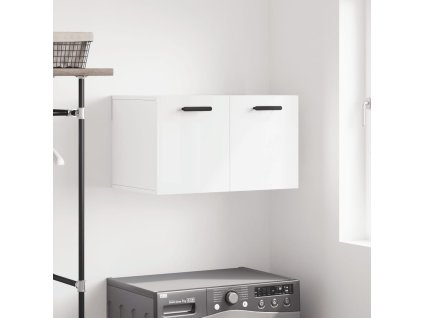 vidaXL Nástenná skrinka lesklá biela 60x36,5x35 cm spracované drevo