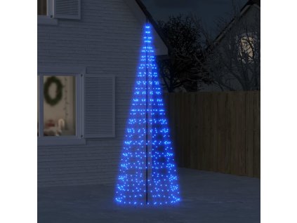 vidaXL LED vianočný stromček na stožiari 550 LED modré 300 cm