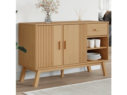 vidaXL Komoda OLDEN, hnedá 114x43x73,5 cm, borovicový masív