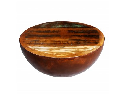 vidaXL Konferenčný stolík v tvare misky, recyklovaný masív