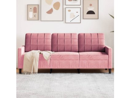 vidaXL 2-miestna pohovka ružová 140 cm zamat
