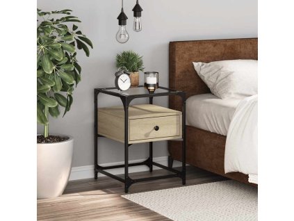 vidaXL Nočný stolík dub sonoma 40x40x55 cm kompozitné drevo