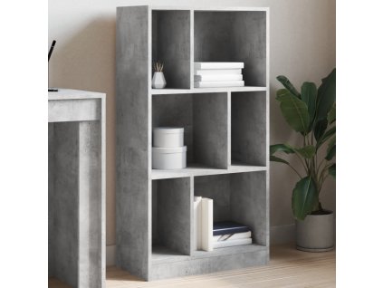 vidaXL Knižnica betónovosivá 57x28,5x107,5 cm kompozitné drevo